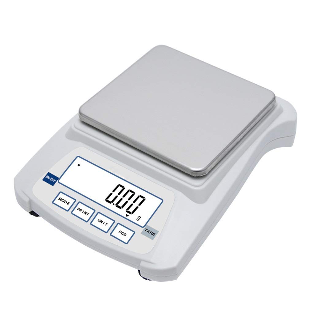 Bilancia da Laboratorio da 3 kg/0,1 g con Display LCD HD per bilance per pesare Oro, Gioielli e Diamanti. La Porta Dati 232 può Essere utilizzata per la Trasmissione Tramite Stampante.