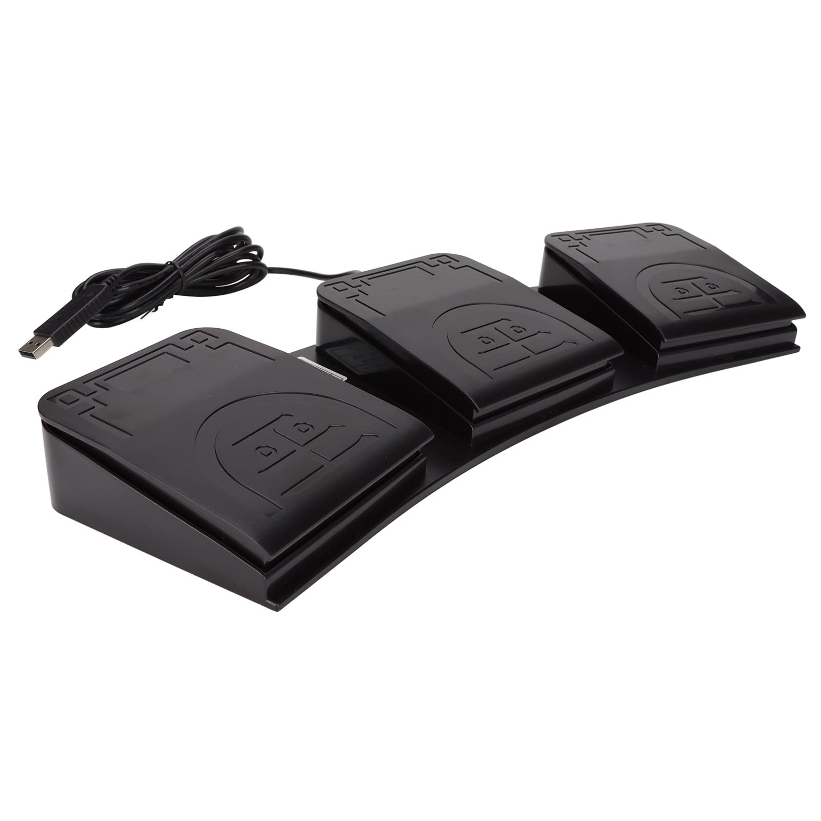 Pedal de Interruptor de Acción de Control de Pie USB, 3 Teclas Controlador MIDI Control de Interruptor de Pie Pedal de Acción de Teclado de Computadora Programable Personalizado para Videojuegos, Tecl