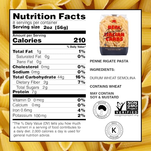 Image of Garofalo - Premium Durum Wheat Semolina Penne Rigate Pasta, Italian Made, Bronze-Drawn, Al-Dente, One-Ingredient Pasta (4 pack)