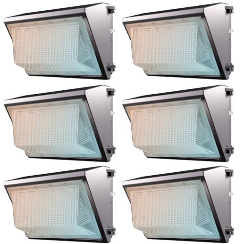 Image of Lightdot 3CCT Wall Pack LED Exterior Light, 3 CCT Adjustable 6 Pack 200W