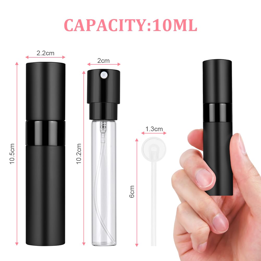 ACWOO 3 Pezzi 10ml Mini Bottiglia di Profumo, Atomizzatore Profumo Portatile, Bottiglia di Spruzzo Portatile di Viaggio per Viaggiare, Festa, Vita Quotidiana