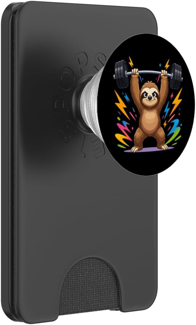 Strong Powerlifting Sloth Gym Workout PopSockets PopWallet for MagSafe