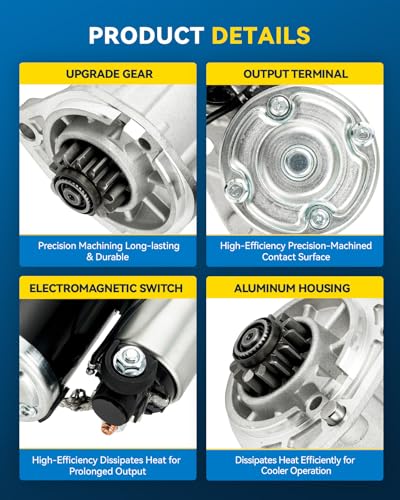 Image of PHILTOP Starter Replacement for Nissan,2008-2013 Rogue,2014-2015 Rogue Select,2007-2012 Sentra SE-R 1.7 KW OE# 19061N,23300ET80B, 23300ET80A, M0TA0271, 23300ET80BR, 19061N