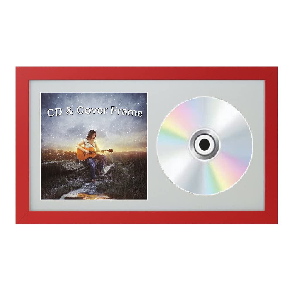 Boldon Framing CD Frame COVER & DISC Double WOOD White Mount Colours album picture FRAMES
