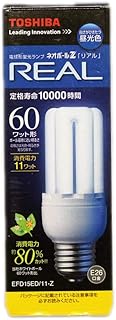 東芝 電球形蛍光灯 D15形・昼光色ネオボールZリアル EFD15ED/11-Z EFD15ED/11-Z 口金直径26mm