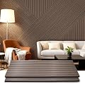 LARWORKS Acoustic Wood Wall Panels 2 Pack 47.6" x 23.6", Sound Proof Wooden Paneling for Walls, 3D Fluted Panel for Interior Wall Decor, Living Room, Bedroom - Walnut (Cover Approx. 16 sq.ft)