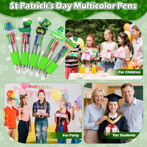 Set 50 bolígrafos multicolor 4 en 1 Día de San Patricio miniatura 5
