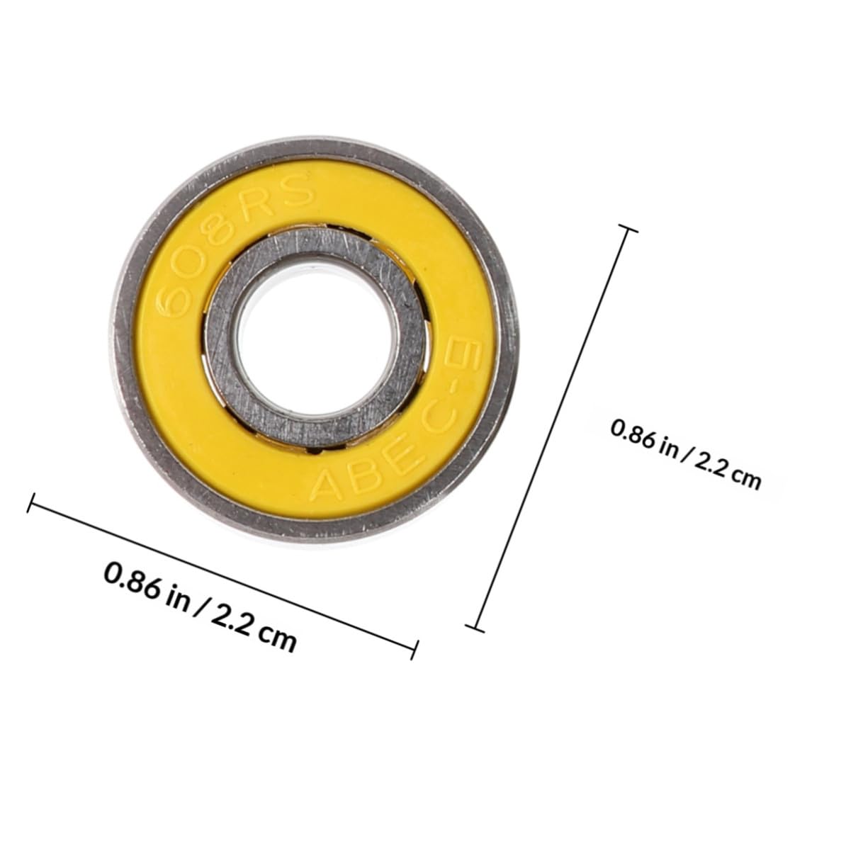 50pcs Skateboard Bearings Carbon Steel 608rs Sealed Sturdy Bearings Set for Roller Skates Inline Skates and Scooters Replacement Parts Random Color