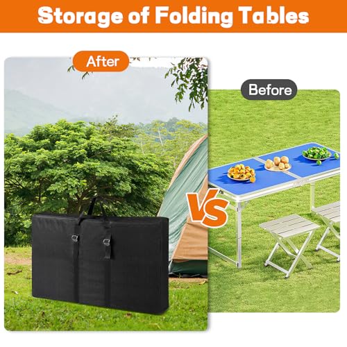 Farafox Bolsa dobrável de armazenamento de mesa, bolsa de transporte para mesa de acampamento dobráv