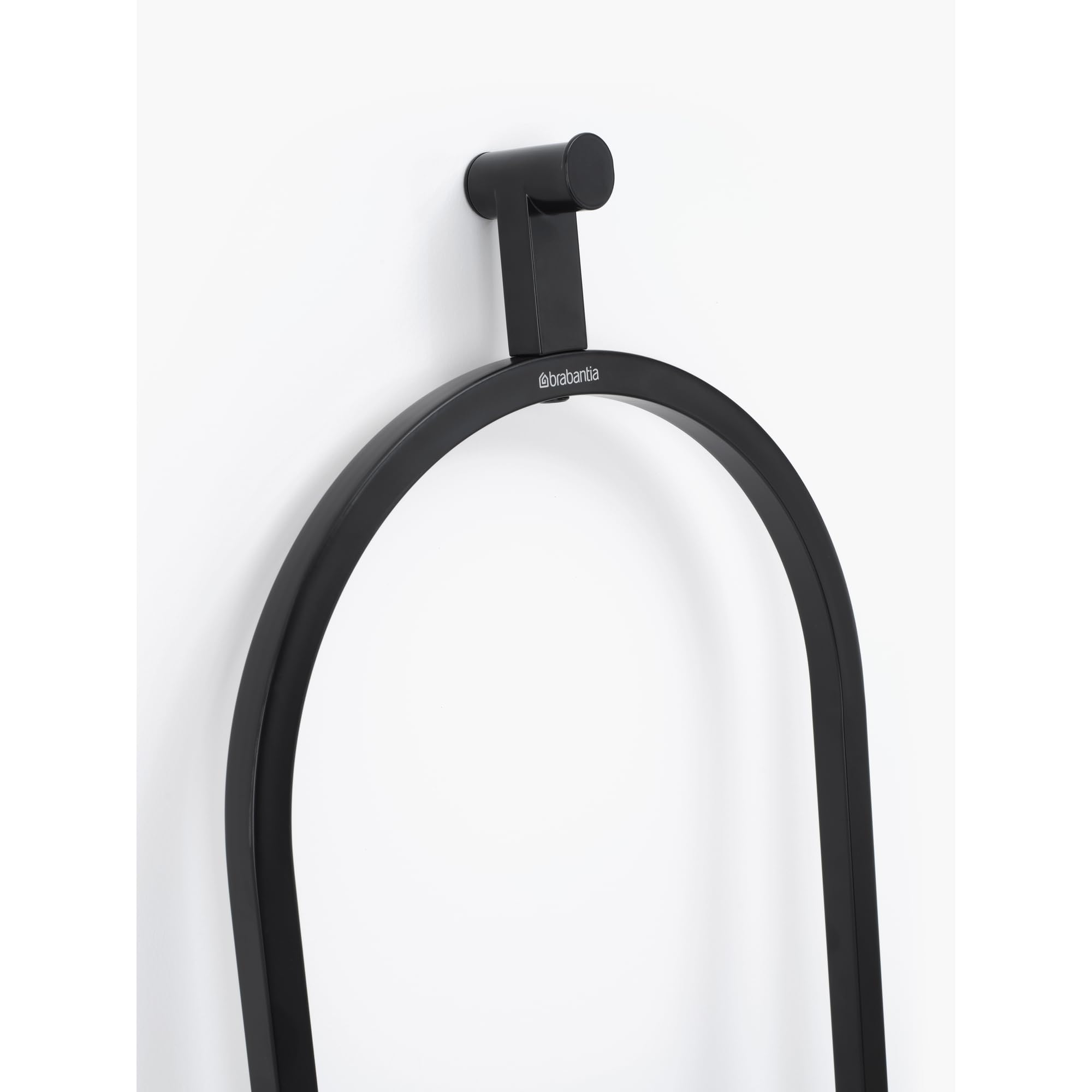 Brabantia - Galán de Noche Linn - Perchero multiusos - Colgar, airear o secar - con gancho para colgar - Compacto - Riel para ropa o toallas - Accesorio para el hogar - Negro Mate