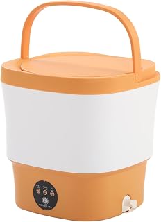 Máquina de lavar portátil, mini lavadora de 9L com cesto de drenagem para roupas íntimas, meias, roupas de bebê, mini lavadora de 10W para apartamentos, dormitórios, hotéis