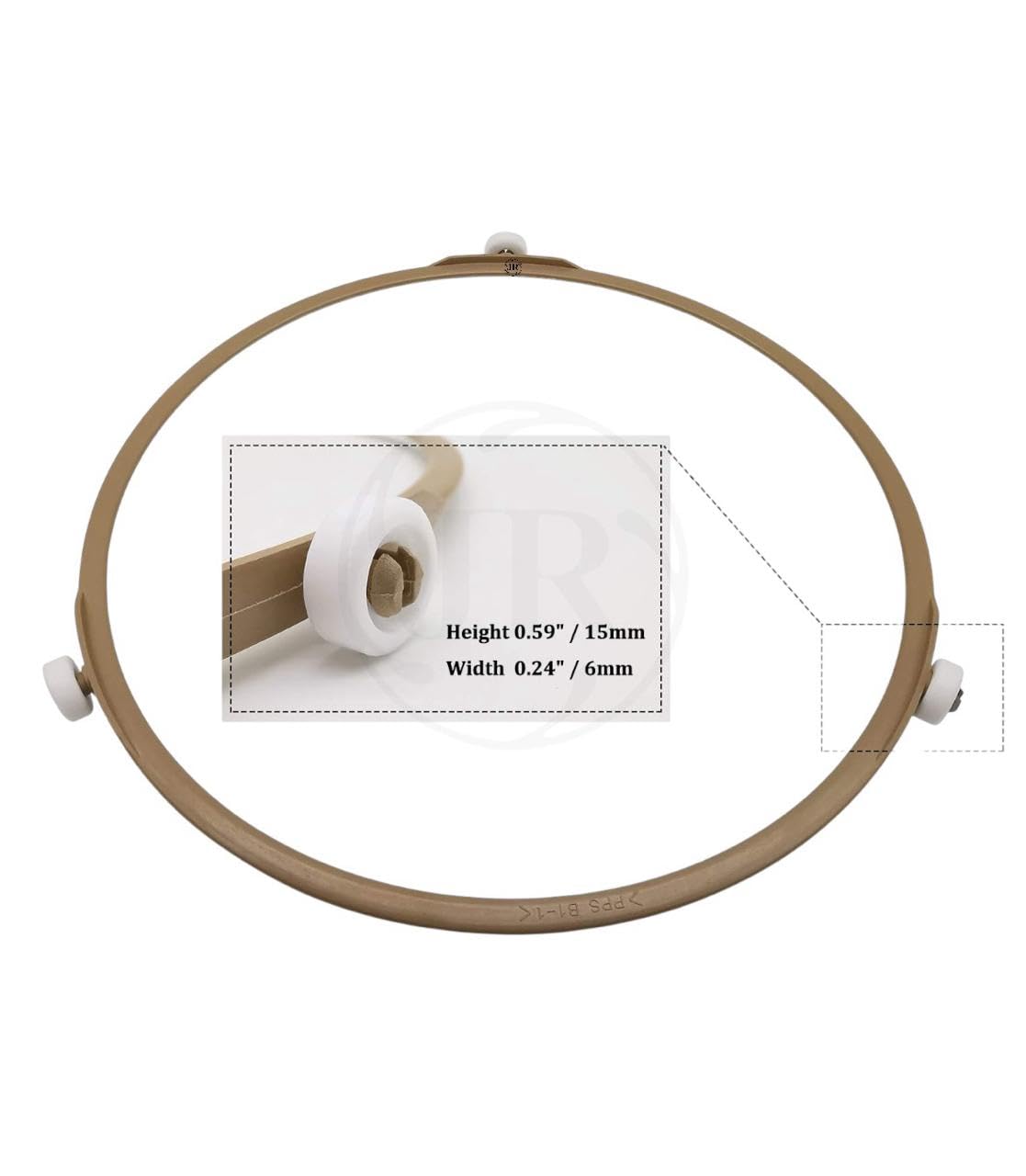 JR Appliance Compatible with Microwave Turntable Glass Plate 8.7 inch Rotating Roller Ring, Round (Pack of 1)