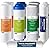 iSpring F9D 1-Year Replacement Set for DI RO Water Filter, 2.5" x 10", White