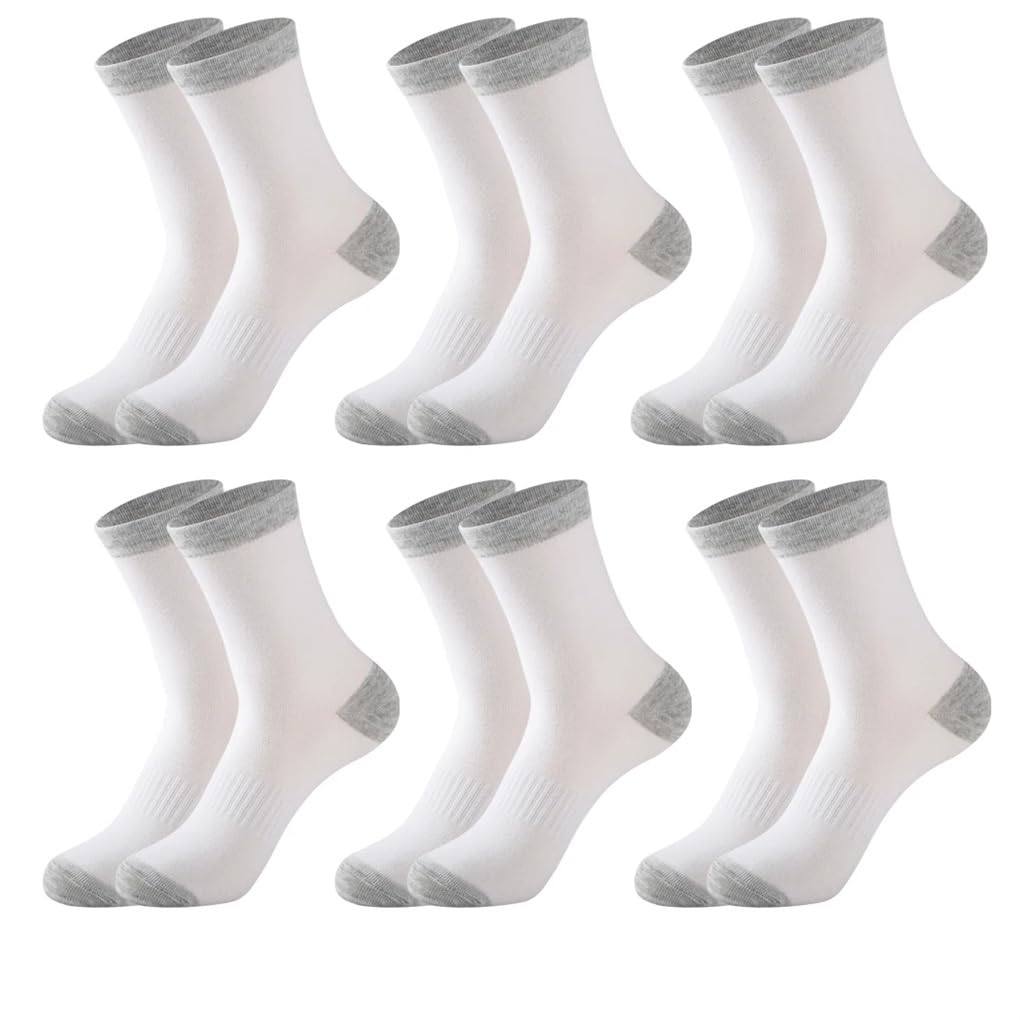 Dninmim 6 pares/lote hombres calcetines de algodón casual correr sólido deportes calcetines largos más tamaño