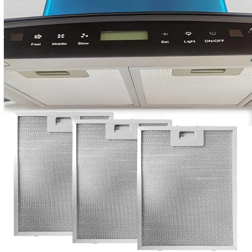 JIAMIAN 3PCS Filtro De Campana Extractora, Accesorio De Filtro, Filtro De Cocina De Aluminio, Accesorio De Campana Extractora, Cubierta De Filtro De Campana Extractora De Cocina, 32 * 26cm