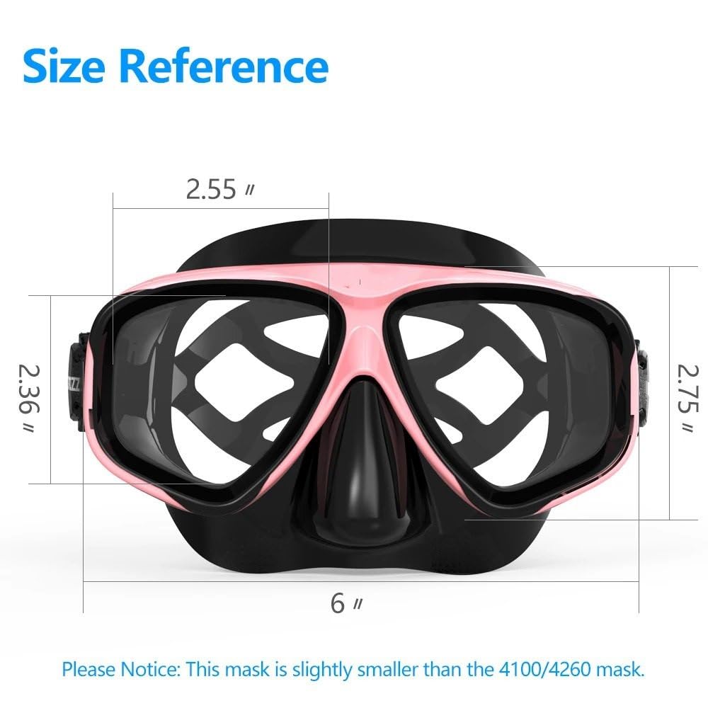 Máscara de Snorkel Máscara de buceo antiempañamiento para esnórquel, gafas de buceo con foca, máscara de buceo de vidrio templado, gafas para hombres y mujeres Kit de de Buceo(Mirrored yellow set)