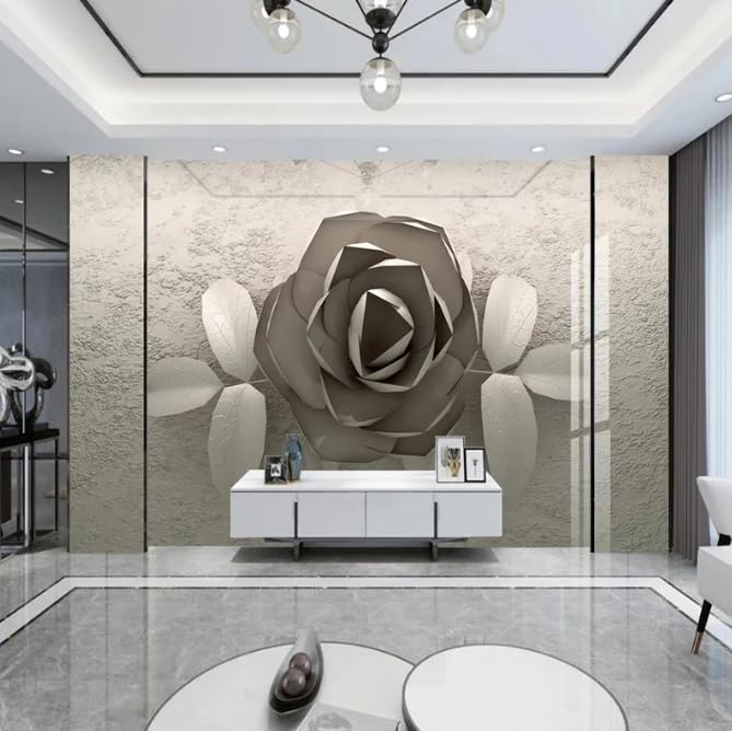 Papier peint panoramique rose 3D 150x105 cm pour décoration murale du salon - 3