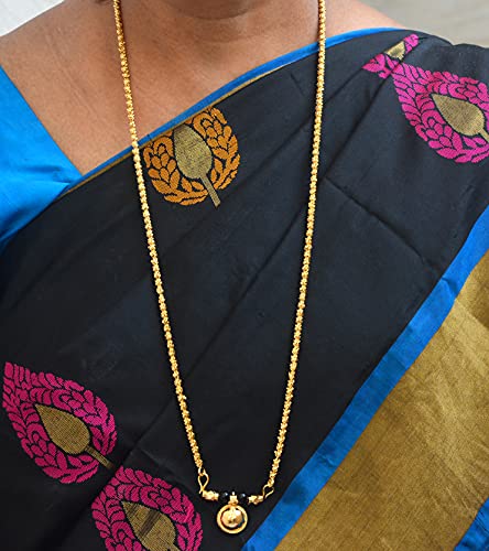 Image of Radha's Creations LONG 30 inch Mangalsutra LONG with Tali One Gram Gold for Women