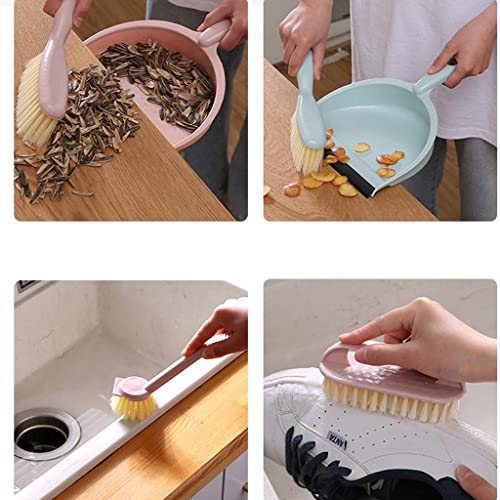 Kehrschaufel-Set, für den Schreibtisch, Mini-Besen, Besen, Reinigungsbürste, Kinder-Müllschaufel (Bildfarbe) – Bild 7