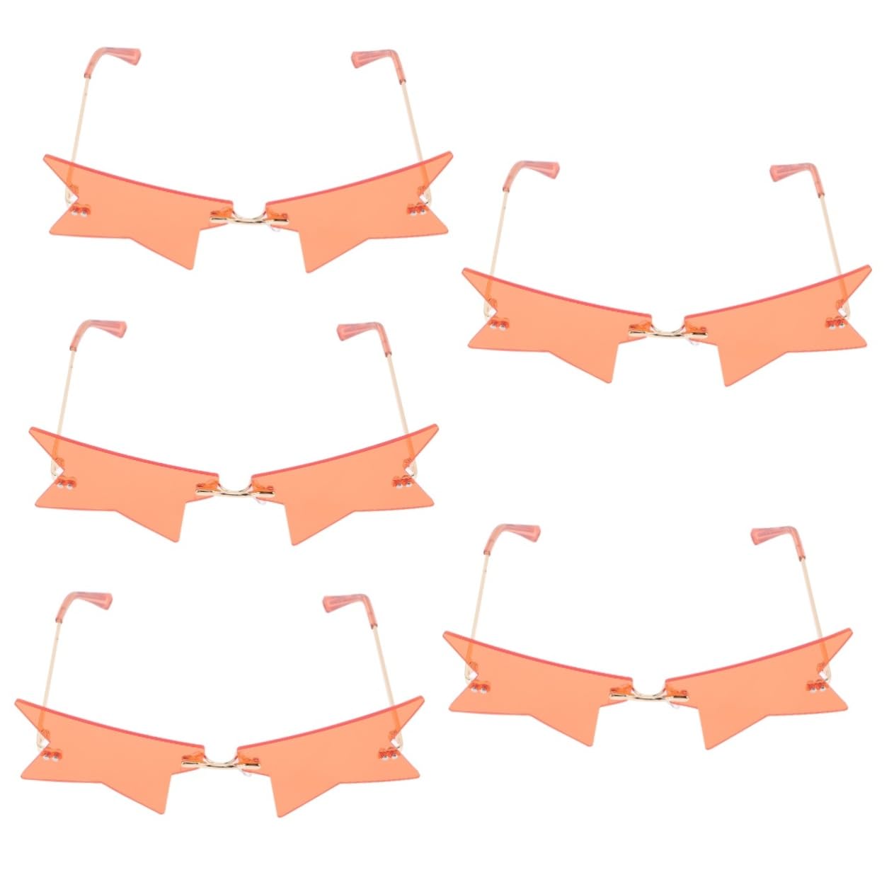 VALICLUD Occhiali Da Sole Da Donna Puntello Per Occhiali Da Festa Espejuelos Para Mujer Occhiali Divertenti Moda Occhiali Sagomati Senza Montatura Bicchieri Da Festa Lega Violet