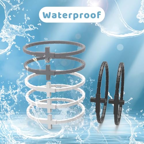 7 Pcs Silicone Jesus Bracelets Cross Bracelet2