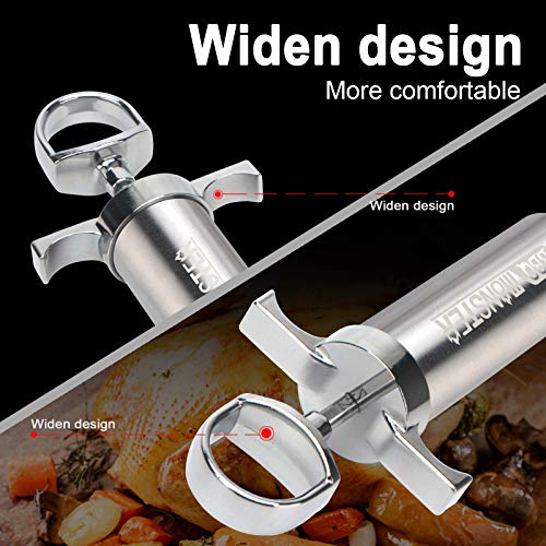 BBQ Monster Meat Injector Syringe Kit with 4 Professional Marinade Injector Needles for BBQ Grill Smoker, Turkey and Brisket; 2-oz Large Capacity, Including Paper User Manual, Recipe E-Book (PDF) - Thumbnail 5