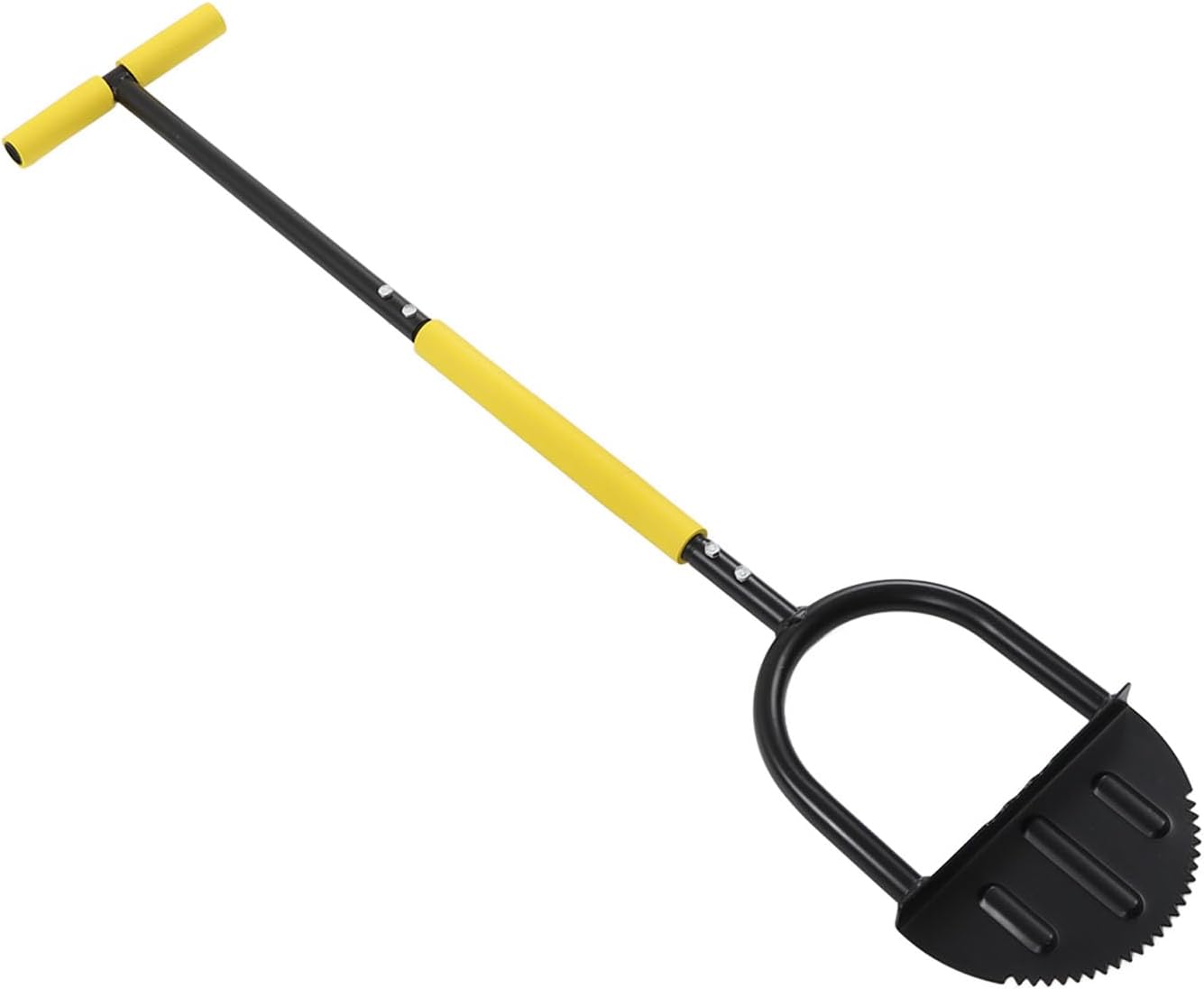 Manual Lawn Edger with Steel Blade T-Handle & Wide Pedal - Garden Path Edging & Trimming Tool for Sidewalks with Comfort Sponge Cover