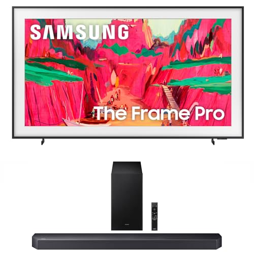 Image of Samsung QN85LS03FWFXZA 85 Inch The Frame Pro Wireless 4K Neo QLED TV with a HW-Q600F Q Series Soundbar 3.1.2 Ch Sound and Subwoofer (2025)