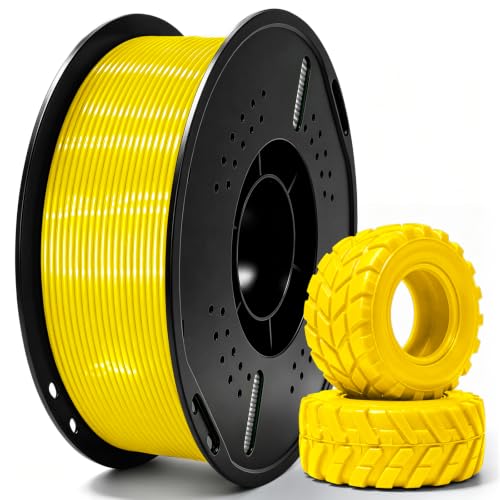 Colourbing Flexible TPU 95A 3D Printer Filament, Soft & Elastic TPU 3D Printing Filament 1.75mm, Accuracy +/- 0.03mm, Du