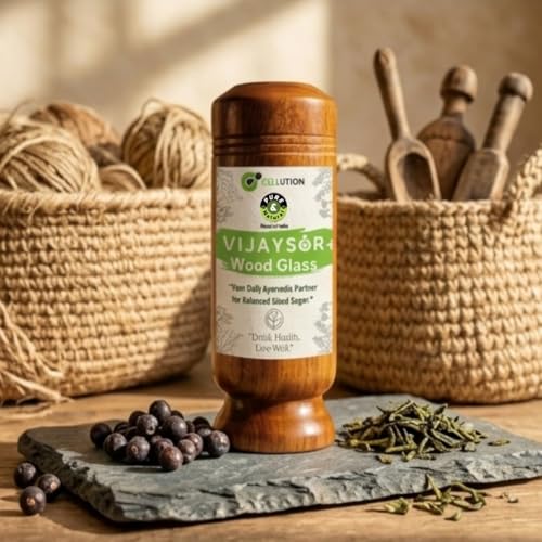 Image of CELLUTION Vijaysar Wood Herbal Glass for Diabetes, Ayurvedic Tumbler, 100 ml Capacity | Natural Finish | Sugar Control | Vijaysaar Wood Glass for Diabetic Patients