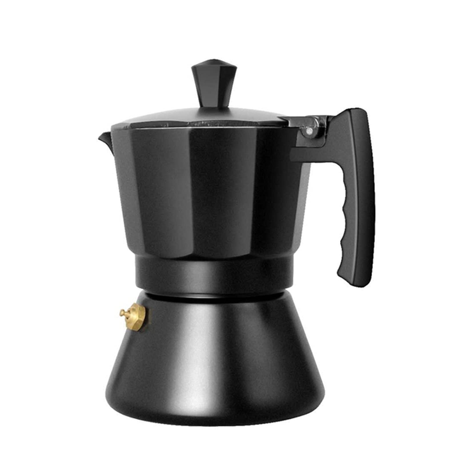 Cafetera Moka Cafetera automática de Aluminio Mocha Espresso Cafetera Percoladora Olla de inducción Fácil de Usar (Color: Negro, Tamaño: 300 ml) (Negro 150 ml) (Negro 300 ml) Interesting