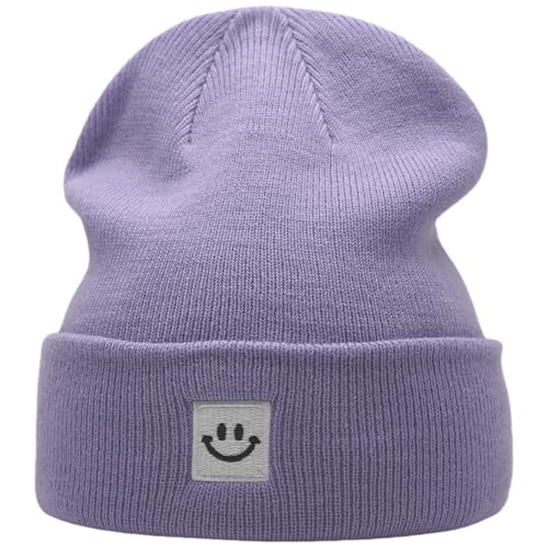 Image of 55cube Unisex Winter Beanie Hats Warm Thick Knit Cuffed Skullcaps