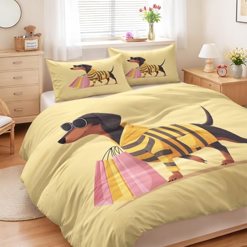Housse de couette teckels à fermeture éclair pour changer son lit sans effort - 4