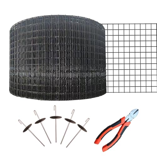 6-inch * 100 Foot Solar Panel Protective net, Black PVC Coated Rolled net, with 70 Sets of...