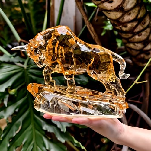 Estatua de Toro de Acrílico 8.5 in para Decoración miniatura 6