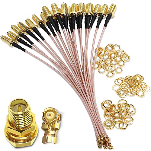 TUOLNK 5PCS RG178 U.FL IPX to RP-SMA Female Pigtail Coax Cable, Low Loss SMA IPX-1 Extension Antenna...