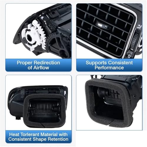 Rejilla de ventilación central para salpicadero negro de VW Polo 2011 a 2013 5