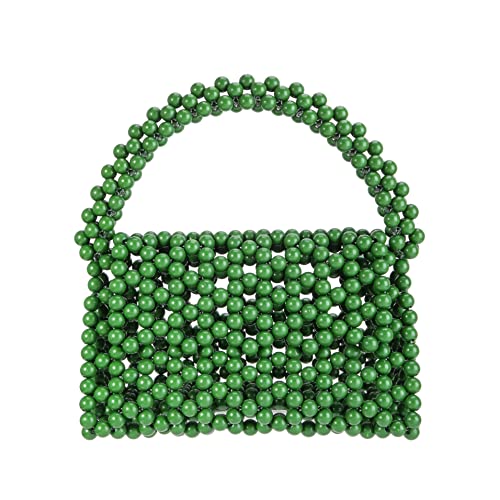 Image of YUSHINY Candy Color Acrylic Beaded Hollow Handbag Evening Clutch Triangle Bags for Wedding Party | Acrylic