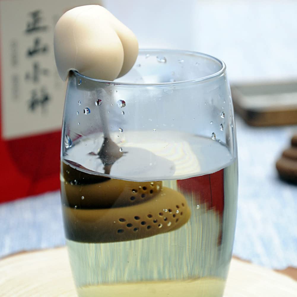 Infusore Per Tè A Forma Di Cacca In Silicone | Divertente Filtro Per Tè In Foglie, Riutilizzabile E Sicuro