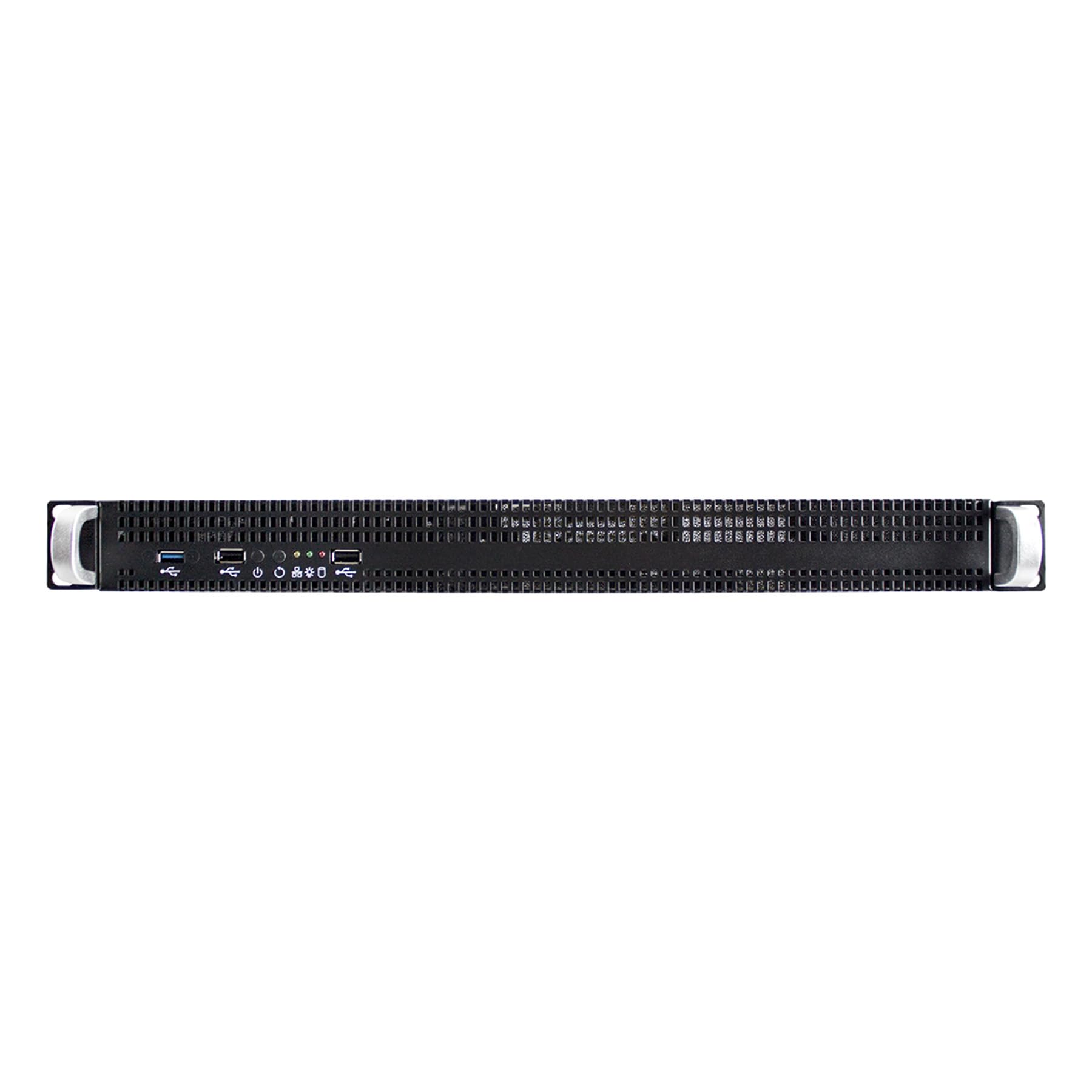 UNYKAch Chasis Rack 1U 19" UK1029, 430x380x45mm | Caja con Filtro Anti Polvo, 2 Puertos USB 2.0, 1 Puerto USB 3.0, 3 Ventiladores Doble Bola 40mm