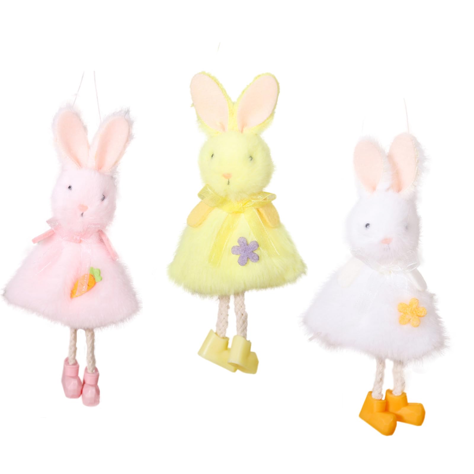 Kalttoy Of 3 Easters Rabbits Ornament Sturdy Easters Rabbits Hanging Decoration for Kids ' Activities and Gifts Gift