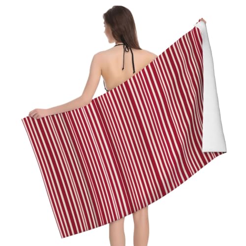 AYYQWE Serviettes de bain surdimensionnées à séchage rapide pour adultes - Motif écossais rouge et noir - Cadeau de voyage