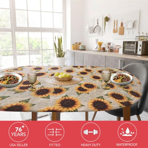 image for Covers For The Home Deluxe Elastic Edged Flannel Backed Vinyl Fitted T