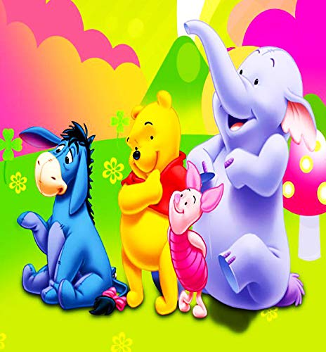 Image of Polyester 3D Digital Printed Beautiful Kids Cartoon Room Curtains (Design- Rainbow Kids, 4x7 Ft-Door-1 Piece)