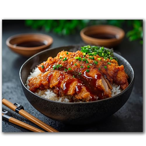 Paint by Numbers Kit for Adults Beginner Crispy Chicken Cutl