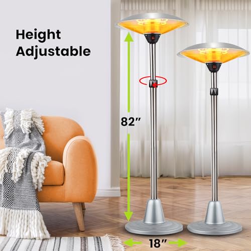 Gorilla Gadgets Electric Patio Heater 1500W For Outdoor Heating With Adjustable Height thumb #2