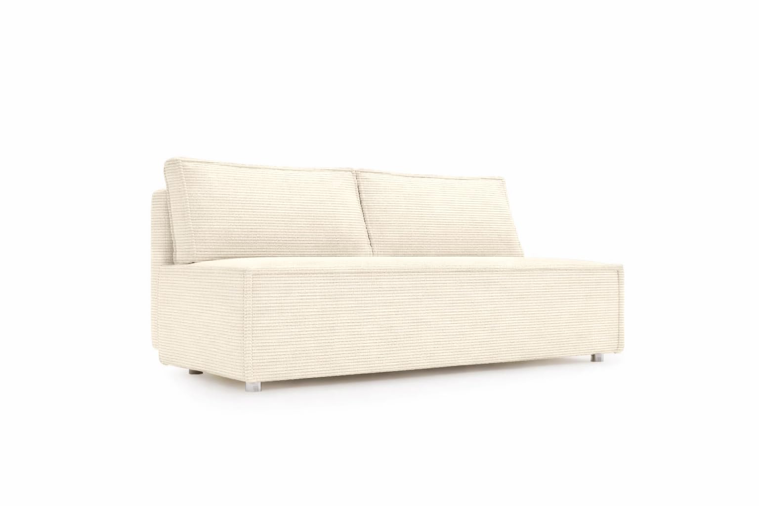 Kaiser Möbel - Sofa met slaapfunctie en bedstee, 2-zitsbank, slaapbank met beddegoedreservoir, opklapbare sofa, slaapbank, comfortabele bank voor woonkamer, slaapkamer en jeugdkamer, DUO, azuurblauw