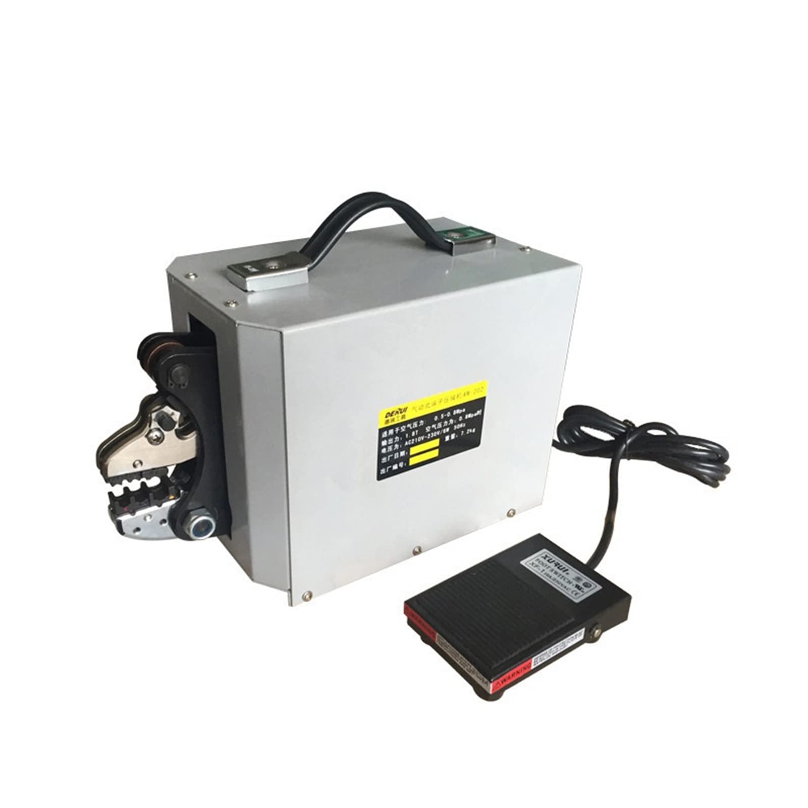 Rsgxlfqzvak One Color Terminal Crimping Machine, Pneumatic Terminal Crimping Machine Portable Pre-Insulated Tubular(Am-202)