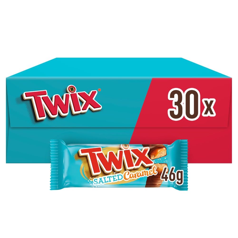 Twix Salted Caramel Schokoriegel | Großpackung Schokolade | 30 Doppelriegel (30 x 46g)