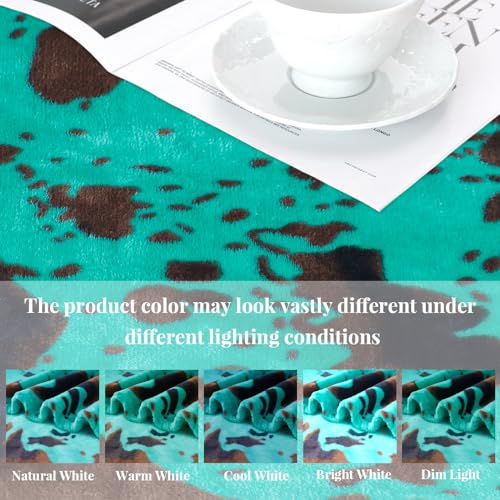 Image of Fleece Baby Blanket for Girls Boys, Small Soft Warm Teal Blue Throw Blanket for Crib Stroller, Teal Gifts for Kids Toddlers, Turquoise Room Decor, 40x50 Inches
